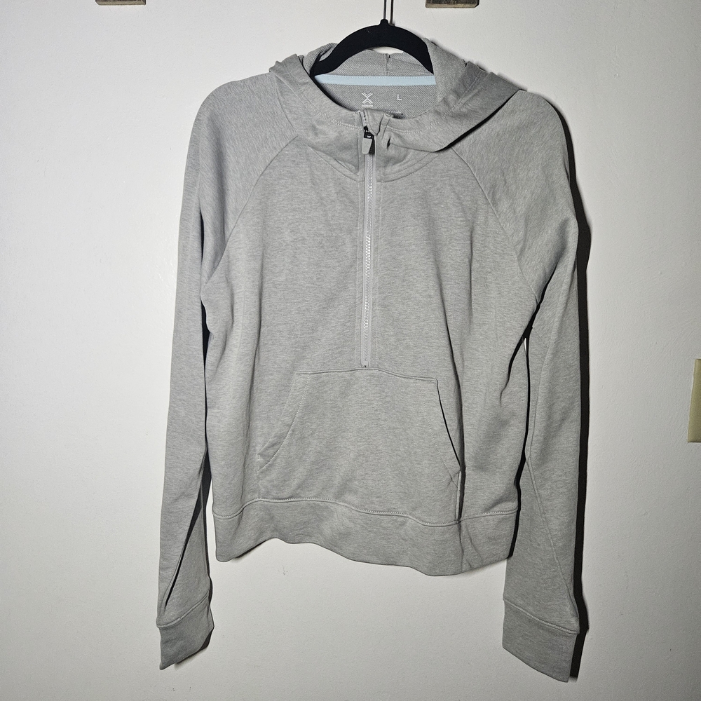 Light Gray Zip-Up Sweater